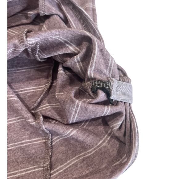 Kuhl Womens Laurel Short Sleeve Shirt Large Mauve Stripe Roll Tab Sides UPF 50 - Picture 7 of 9